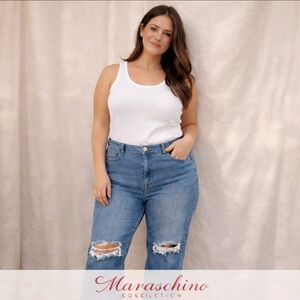 Eloquii Elements Distressed Jeans Size 18 NWT